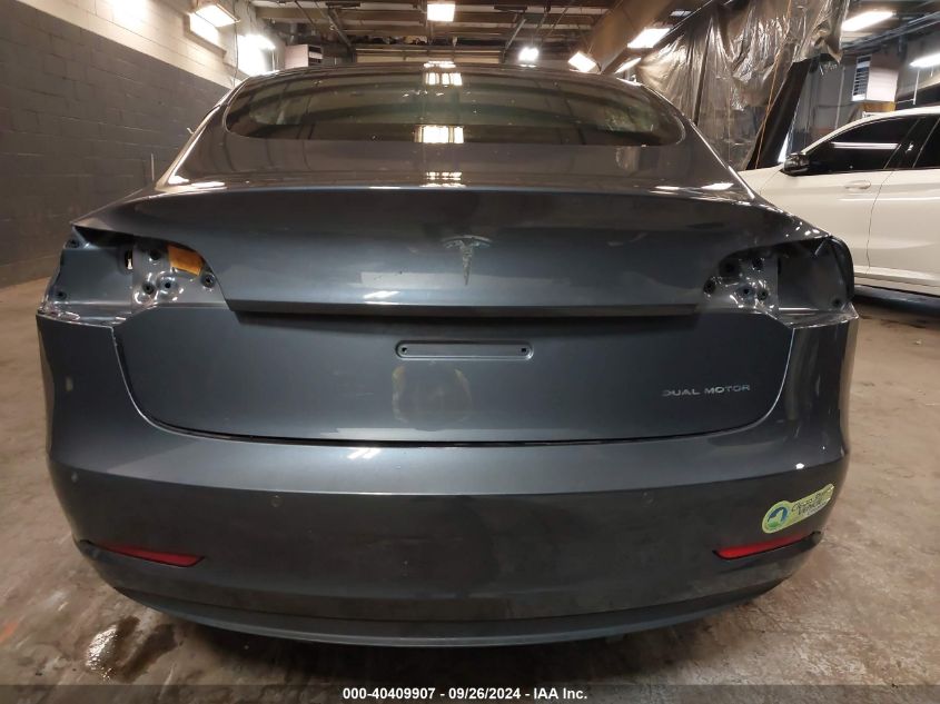 2022 Tesla Model 3 Long Range Dual Motor All-Wheel Drive VIN: 5YJ3E1EB9NF272604 Lot: 40409907