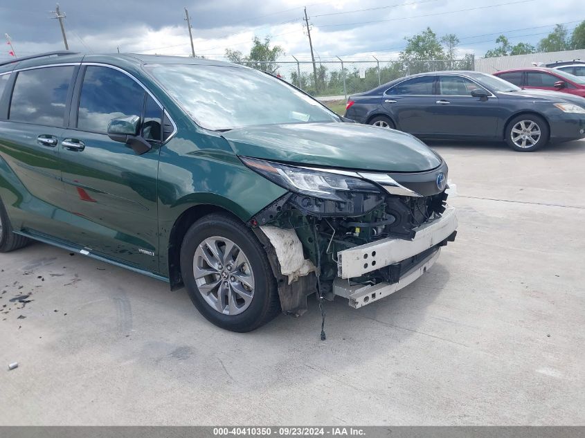 2021 Toyota Sienna Xle VIN: 5TDYRKEC7MS074509 Lot: 40410350