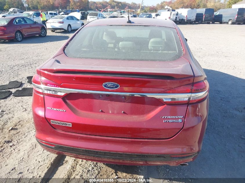 VIN 3FA6P0RU6JR162878 2018 FORD FUSION HYBRID no.16