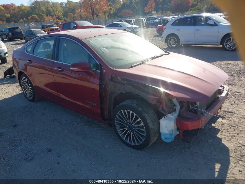 VIN 3FA6P0RU6JR162878 2018 FORD FUSION HYBRID no.1