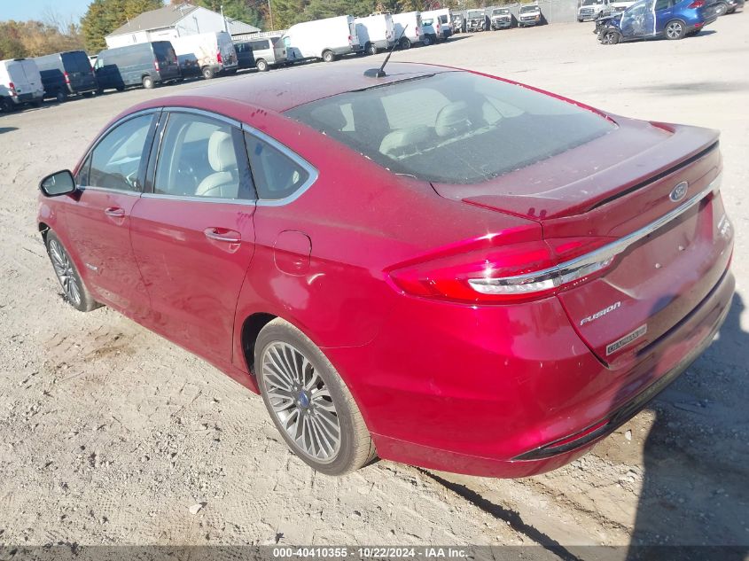 VIN 3FA6P0RU6JR162878 2018 FORD FUSION HYBRID no.3