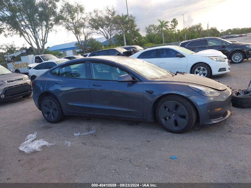 2022 Tesla Model 3 Long Range Dual Motor All-Wheel Drive VIN: 5YJ3E1EB6NF289196 Lot: 40410559