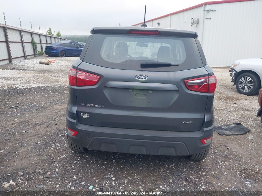 2020 Ford Ecosport S VIN: MAJ6S3FL8LC327939 Lot: 40410764