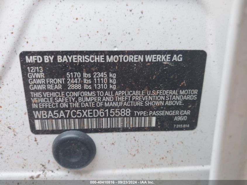 WBA5A7C5XED615588 2014 BMW 528I xDrive