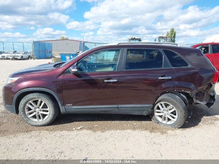 VIN 5XYKTCA65EG438857 2014 KIA Sorento, LX no.15