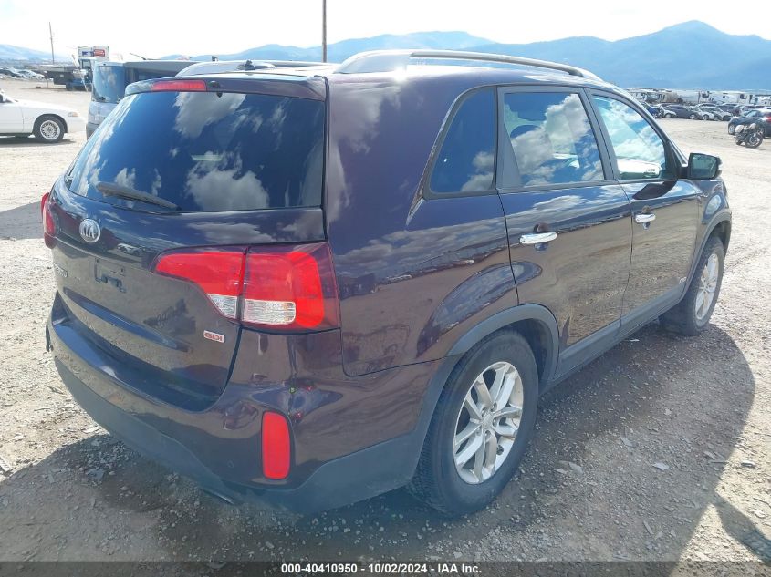 VIN 5XYKTCA65EG438857 2014 KIA Sorento, LX no.4