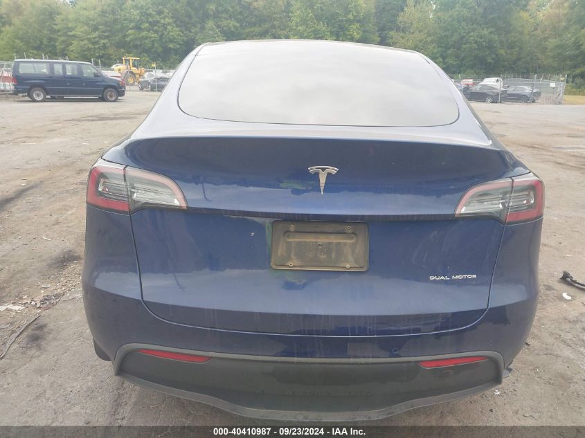 2020 Tesla Model Y Long Range Dual Motor All-Wheel Drive VIN: 5YJYGDEE3LF008786 Lot: 40410987