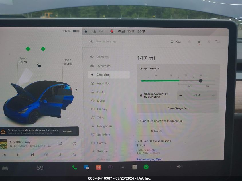 2020 Tesla Model Y Long Range Dual Motor All-Wheel Drive VIN: 5YJYGDEE3LF008786 Lot: 40410987