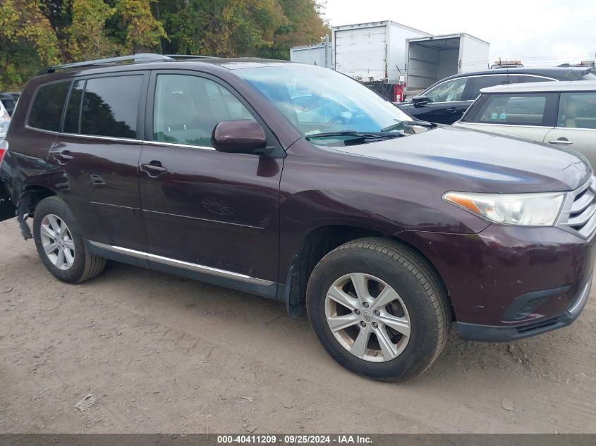 2013 Toyota Highlander Base V6 VIN: 5TDBK3EH2DS191278 Lot: 40411209