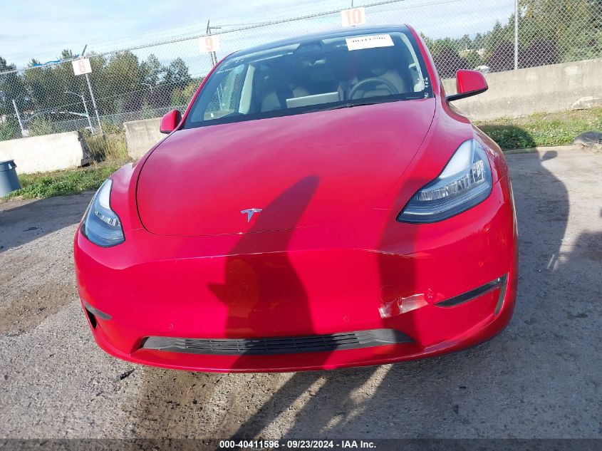 2022 Tesla Model Y Long Range Dual Motor All-Wheel Drive VIN: 7SAYGAEE7NF345515 Lot: 40411596