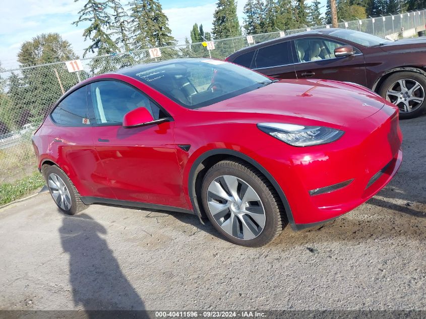 2022 Tesla Model Y Long Range Dual Motor All-Wheel Drive VIN: 7SAYGAEE7NF345515 Lot: 40411596