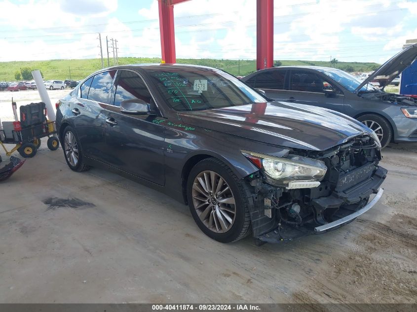 VIN JN1EV7AP7JM356230 2018 Infiniti Q50, 3.0T Luxe no.1