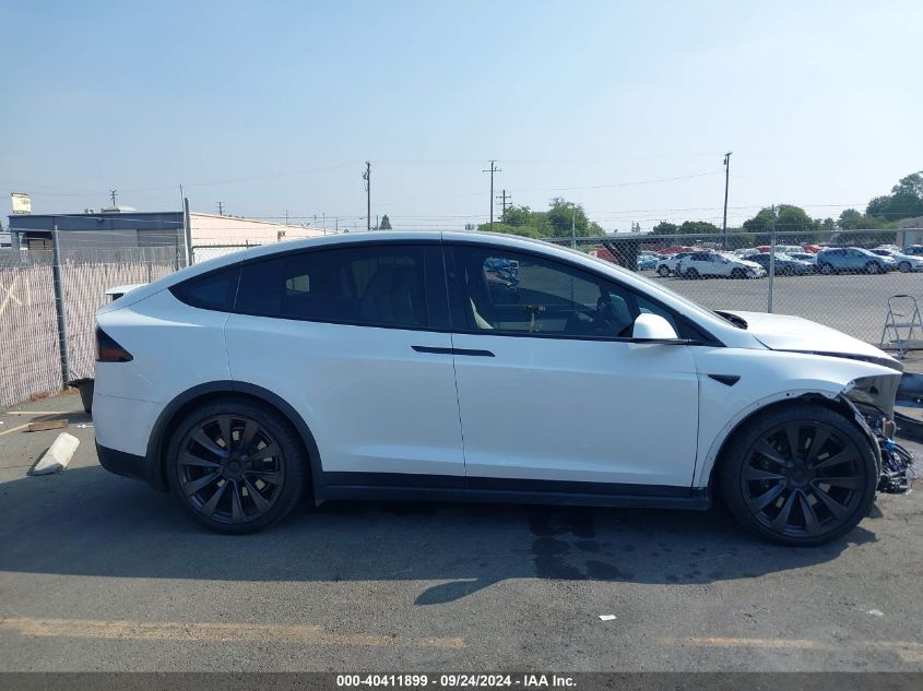 2022 Tesla Model X Plaid Tri Motor All-Wheel Drive VIN: 7SAXCBE61NF350957 Lot: 40411899