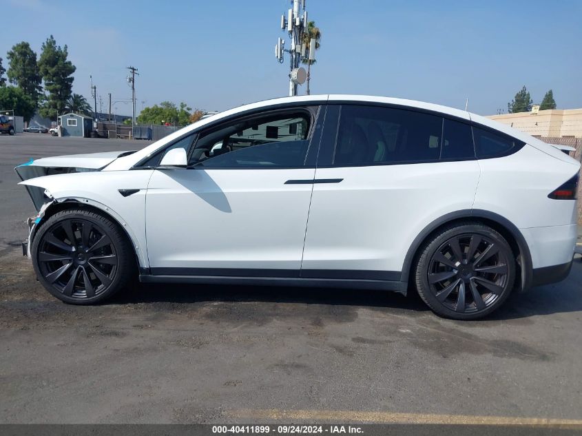 2022 Tesla Model X Plaid Tri Motor All-Wheel Drive VIN: 7SAXCBE61NF350957 Lot: 40411899