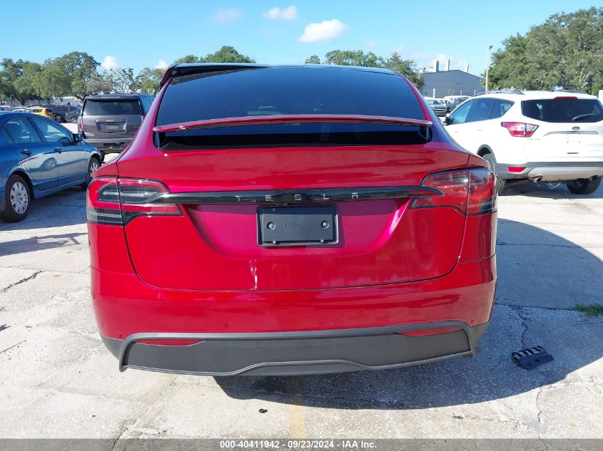 2024 Tesla Model X VIN: 7SAXCBE5XRF437477 Lot: 40411942