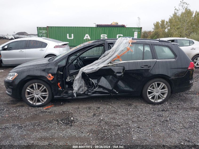 2015 Volkswagen Golf Sportwagen Tdi S/Tdi Se/Tdi Sel VIN: 3VWCA7AU3FM502797 Lot: 40411972