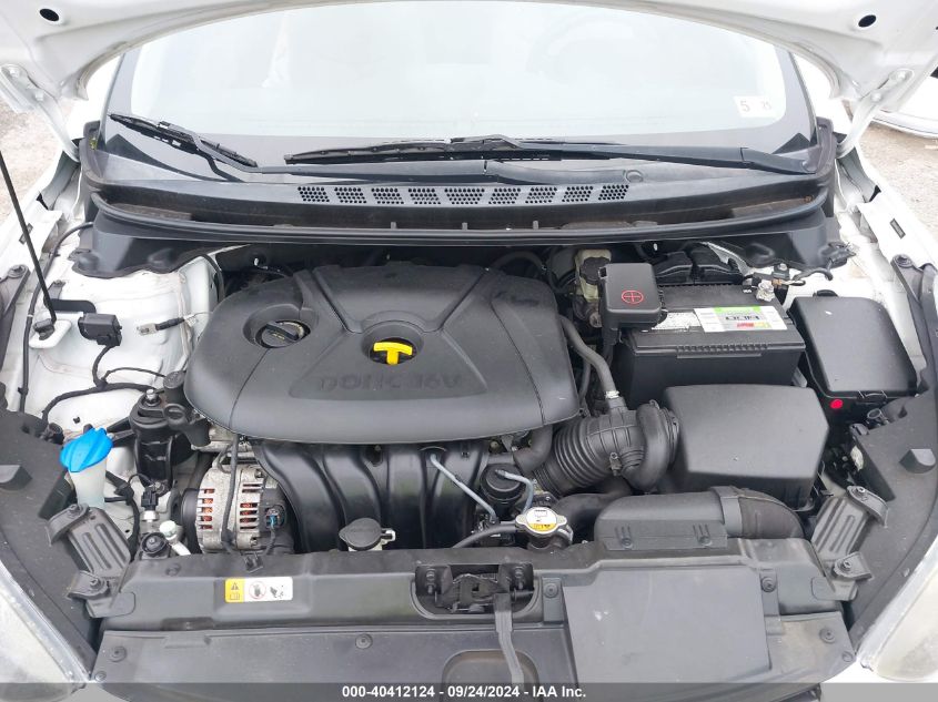 2016 Hyundai Elantra Se VIN: 5NPDH4AE5GH784961 Lot: 40412124