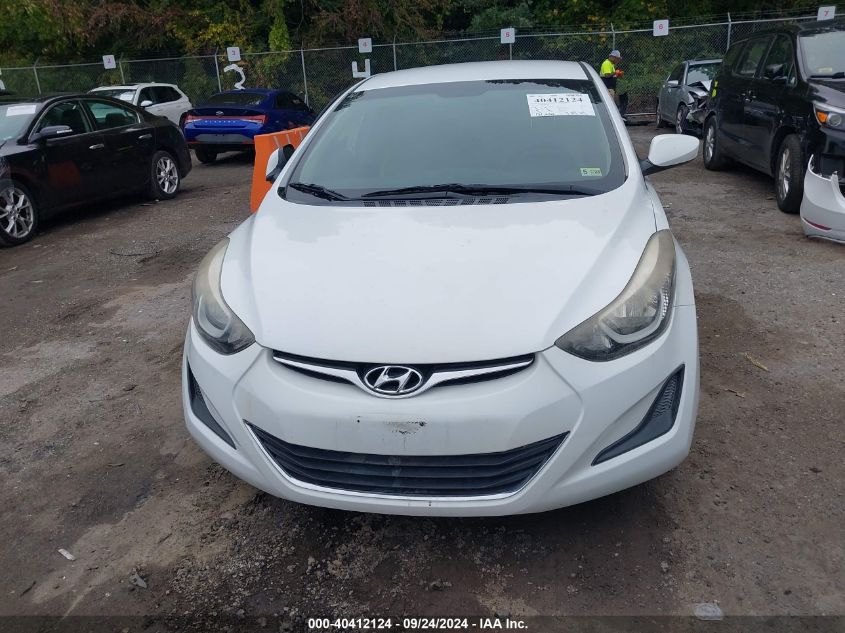 2016 Hyundai Elantra Se VIN: 5NPDH4AE5GH784961 Lot: 40412124