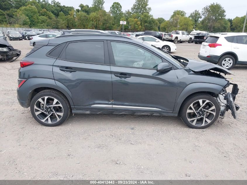 2022 Hyundai Kona Limited VIN: KM8K5CA30NU776077 Lot: 40412443