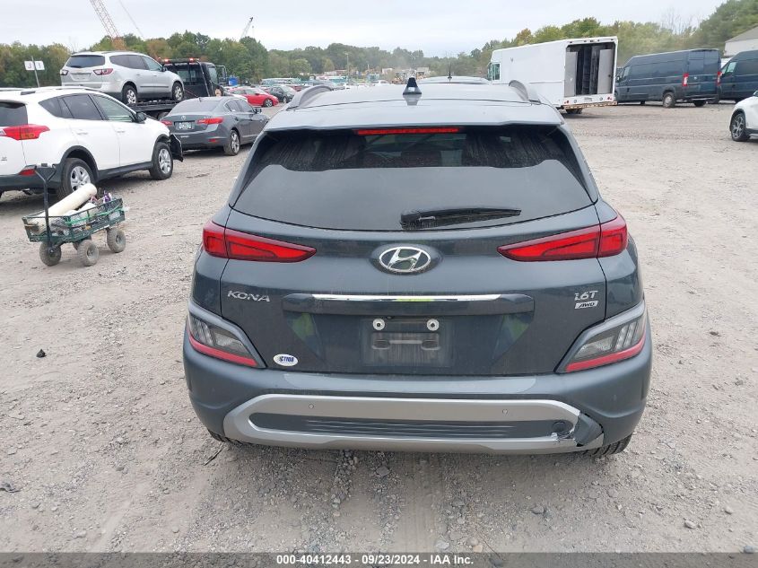 2022 Hyundai Kona Limited VIN: KM8K5CA30NU776077 Lot: 40412443