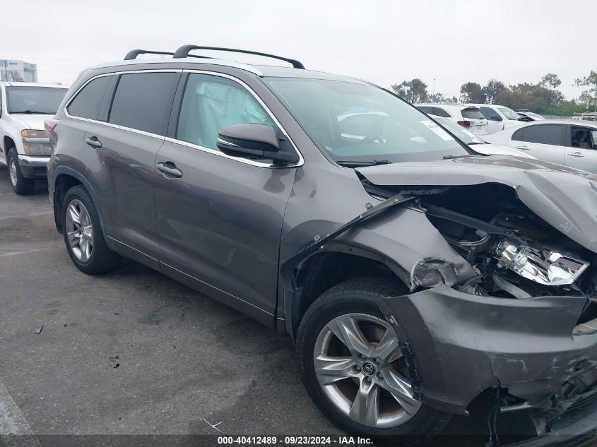 2016 Toyota Highlander Limited V6 VIN: 5TDDKRFH6GS347949 Lot: 40412489