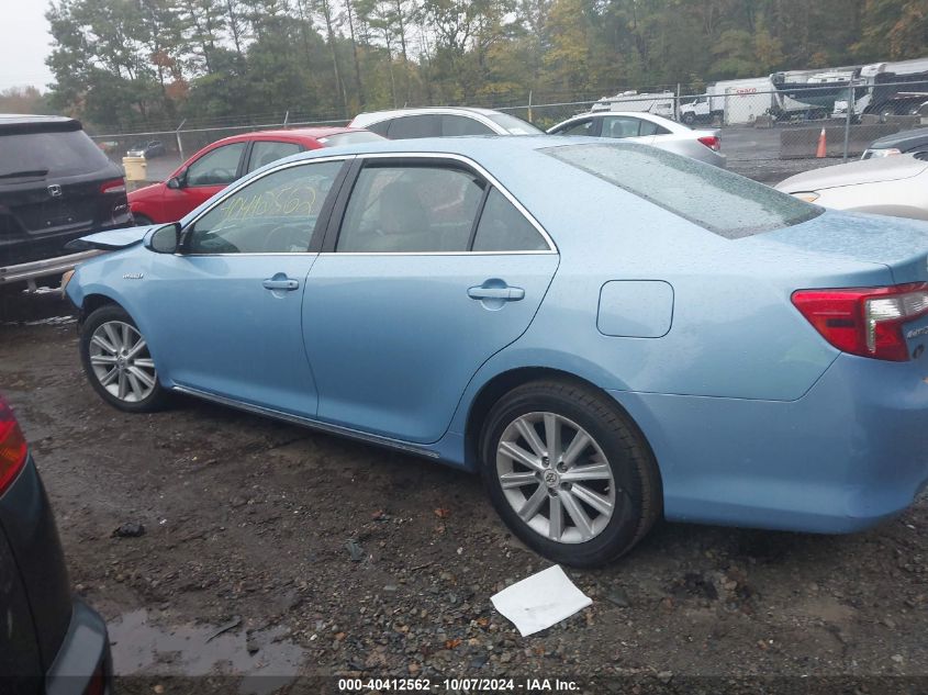 2013 Toyota Camry Hybrid Xle VIN: 4T1BD1FK6DU074870 Lot: 40412562