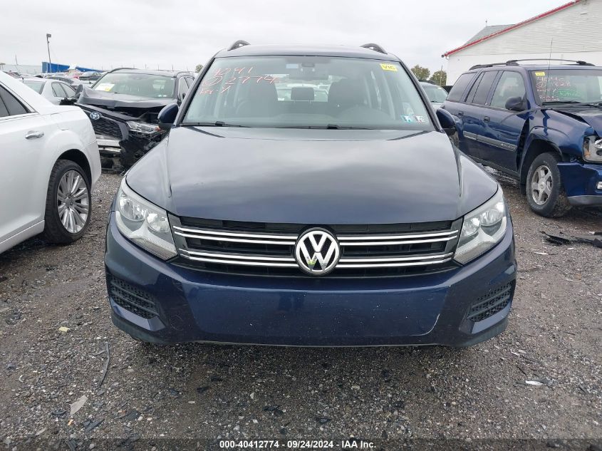 2016 Volkswagen Tiguan S VIN: WVGAV7AX7GW578805 Lot: 40412774