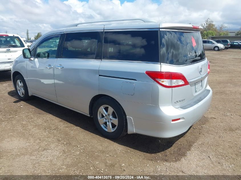 2012 Nissan Quest Sv VIN: JN8AE2KP0C9031183 Lot: 40413075