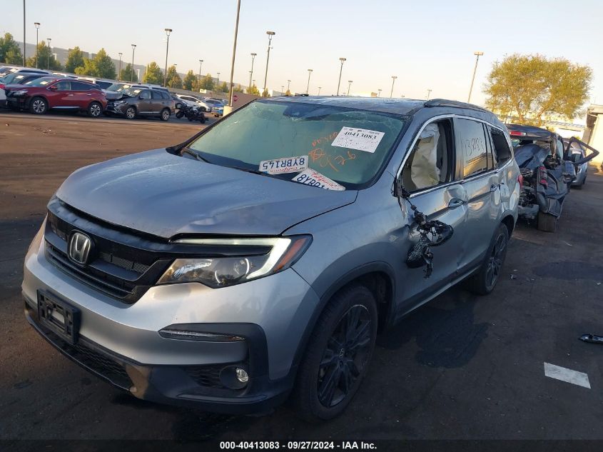 2022 Honda Pilot 2Wd Special Edition VIN: 5FNYF5H23NB001298 Lot: 40413083