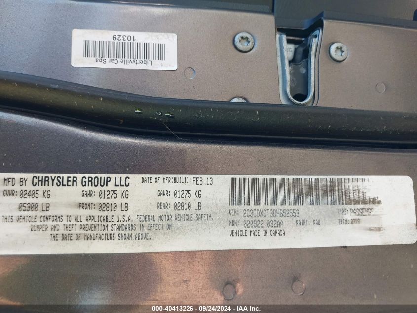 Image 9 of 2013 DODGE CHARGER  salvage vehicle - Lot #40413226 at IAAI