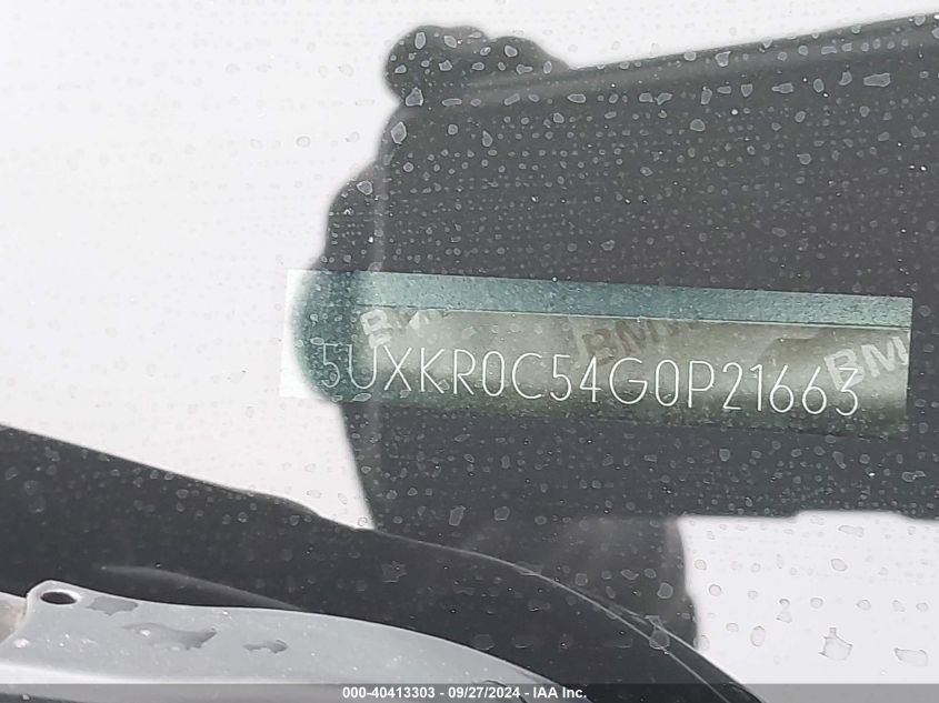 5UXKR0C54G0P21663 2016 BMW X5 xDrive35I