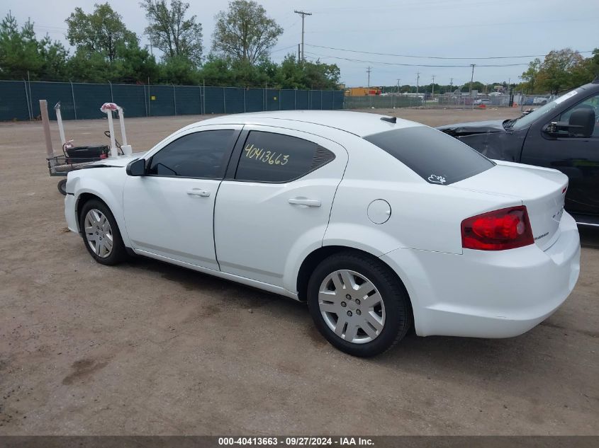 1C3CDZAB2CN118360 2012 Dodge Avenger Se