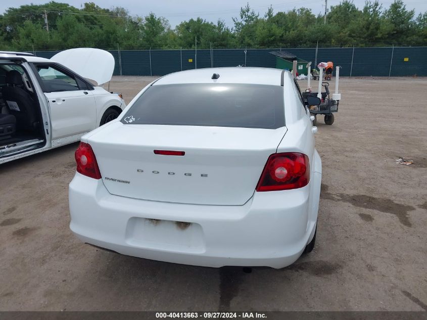 1C3CDZAB2CN118360 2012 Dodge Avenger Se