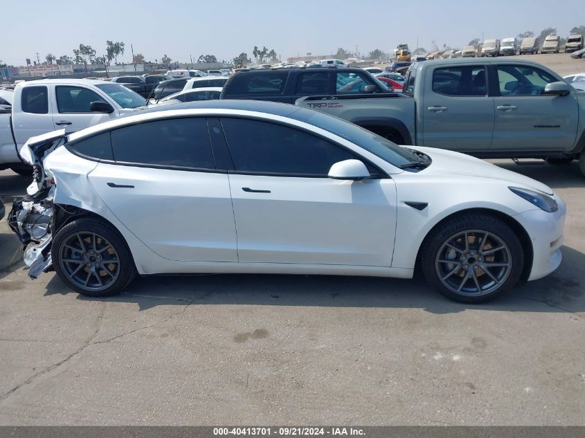 2021 Tesla Model 3 Standard Range Plus Rear-Wheel Drive VIN: 5YJ3E1EAXMF873932 Lot: 40413701