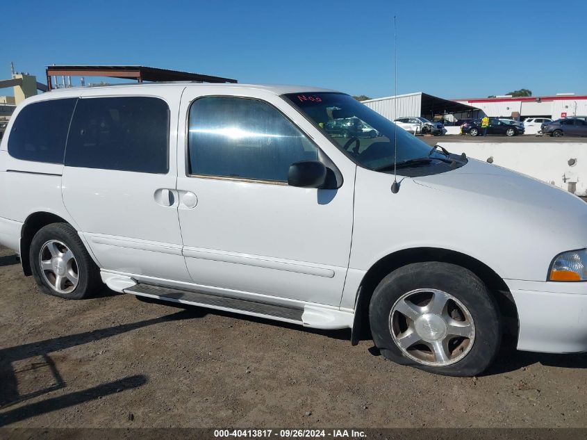 4N2ZN15T01D820099 2001 Nissan Quest Gxe