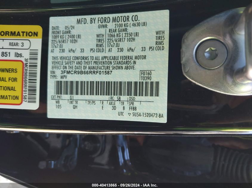 3FMCR9B66RRF01587 2024 Ford Bronco Sport Big Bend