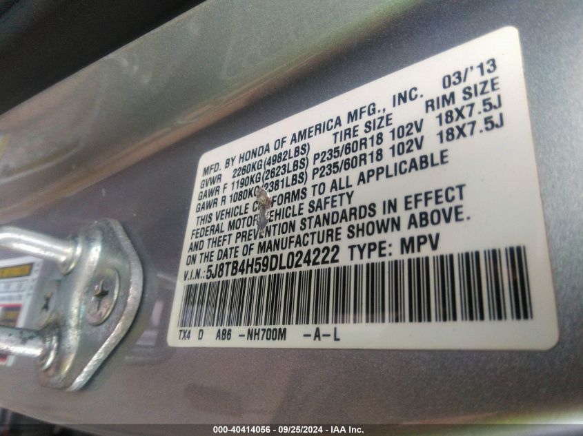 518TB4H59DL024222 2013 Acura Rdx