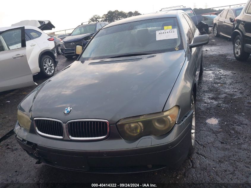 2005 BMW 745 I VIN: WBAGL63515DP74478 Lot: 40414322