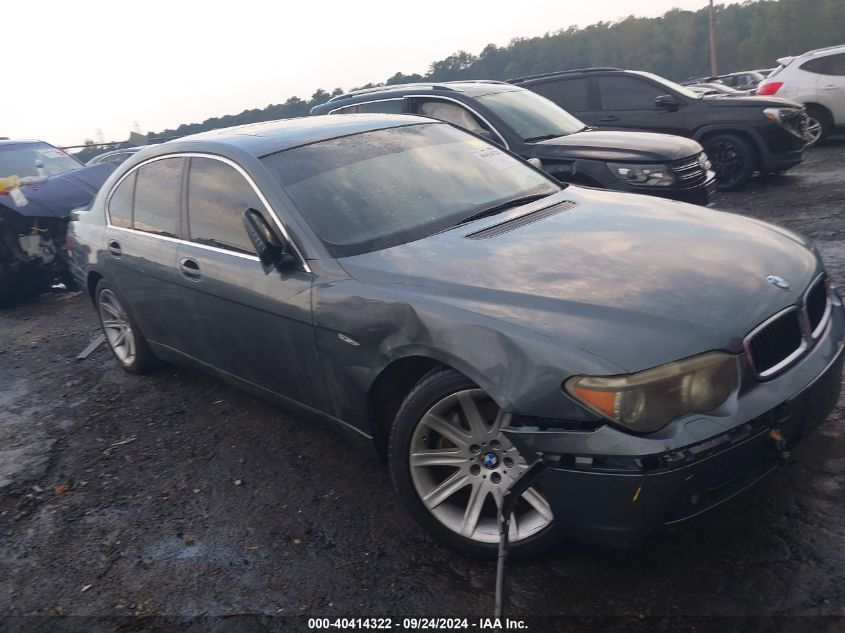 2005 BMW 745 I VIN: WBAGL63515DP74478 Lot: 40414322