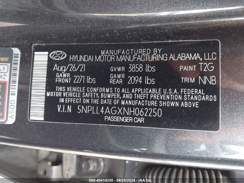 2022 HYUNDAI ELANTRA SE - 5NPLL4AGXNH062250