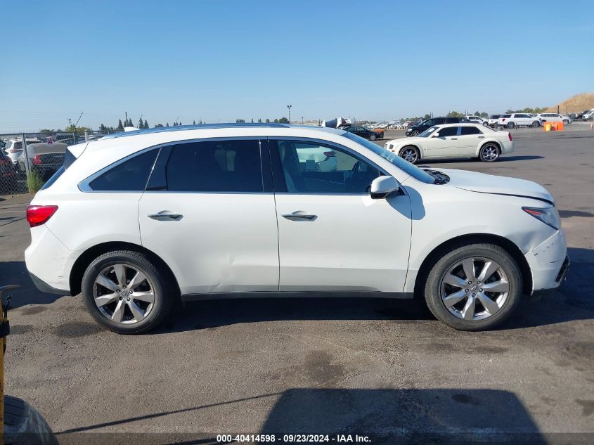 2016 Acura Mdx Advance Entertainment Packages/Advance Package VIN: 5FRYD3H93GB019017 Lot: 40414598