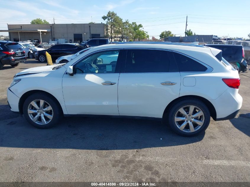 2016 Acura Mdx Advance Entertainment Packages/Advance Package VIN: 5FRYD3H93GB019017 Lot: 40414598