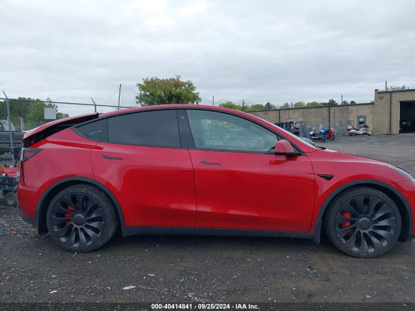 2021 Tesla Model Y Performance Dual Motor All-Wheel Drive VIN: 5YJYGDEF1MF258781 Lot: 40414841