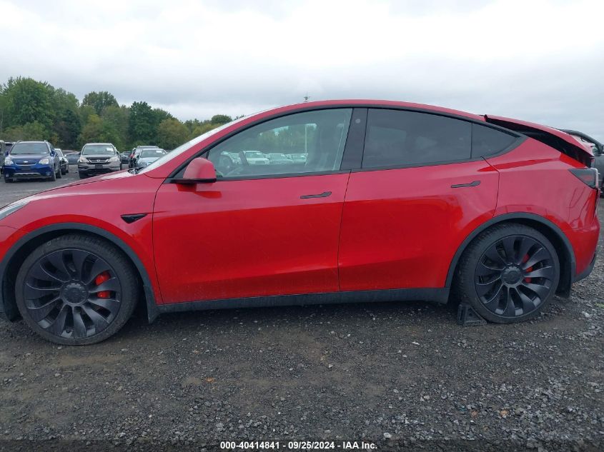 2021 Tesla Model Y Performance Dual Motor All-Wheel Drive VIN: 5YJYGDEF1MF258781 Lot: 40414841