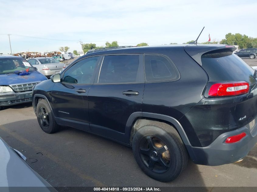 2014 Jeep Cherokee Sport VIN: 1C4PJMABXEW206384 Lot: 40414918