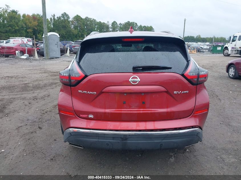 2019 Nissan Murano Sv VIN: 5N1AZ2MS4KN135582 Lot: 40415333