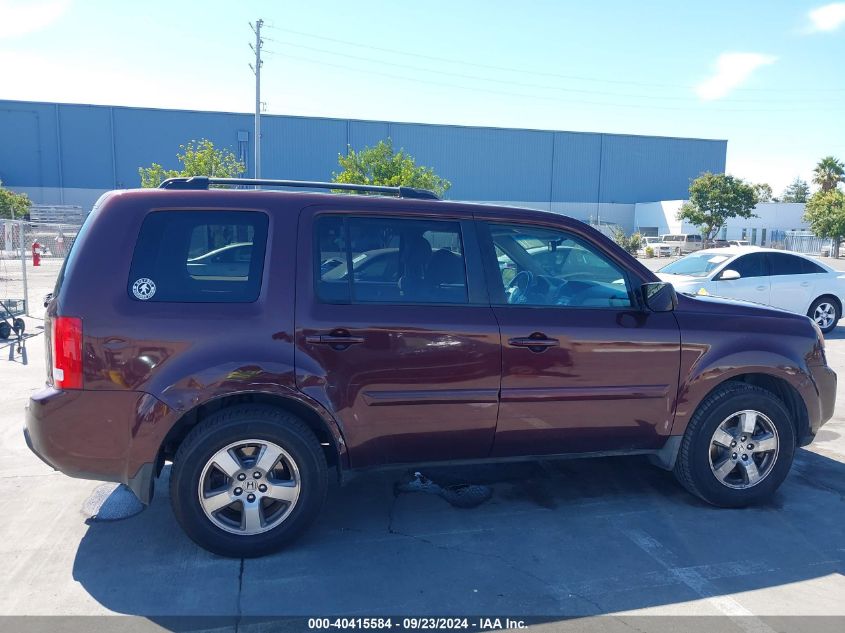 2010 Honda Pilot Ex-L VIN: 5FNYF3H52AB016299 Lot: 40415584