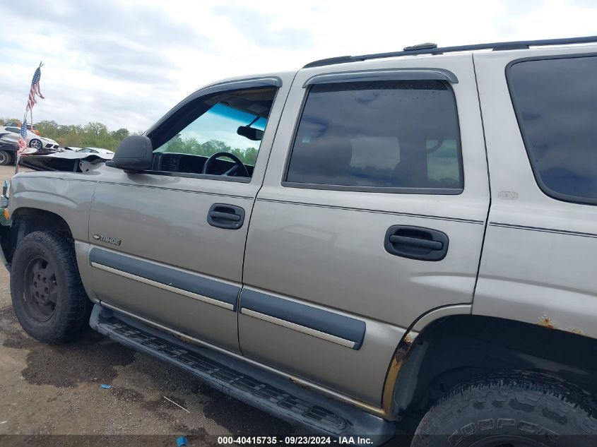 2002 Chevrolet Tahoe Ls VIN: 1GNEK13Z82J329159 Lot: 40415735