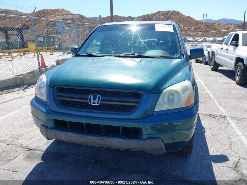 2003 Honda Pilot Ex-L VIN: 2HKYF18743H572754 Lot: 40416096