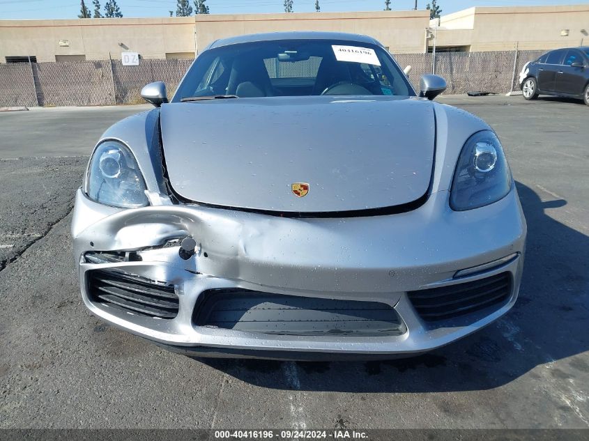 2018 Porsche 718 Cayman VIN: WP0AA2A85JK261518 Lot: 40416196